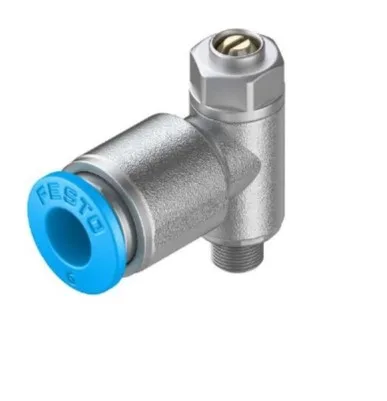 VALVULA DE ESTRANGULACION Y ANTIRRETORNO ROSCA M5 TUB 6MM, REG TIP TORNILLO GRLA-M5-QS-6-D
