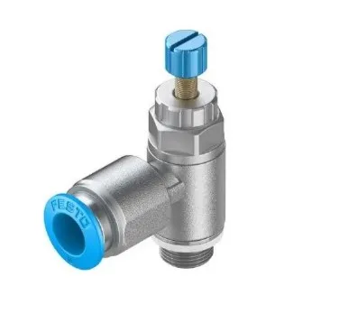 "VALVULA DE ESTRANGULACION Y ANTIRRETORNO, ROSCA 1/8"", TUB 8MM, REG MANUAL GRLA-1/8-QS-8-RS-D"