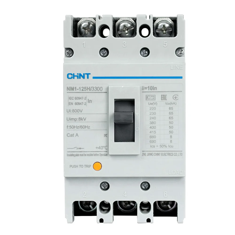 3P 100A INTERRUPTOR DE FUERZA FIJO NM1-125H/3300 Chint