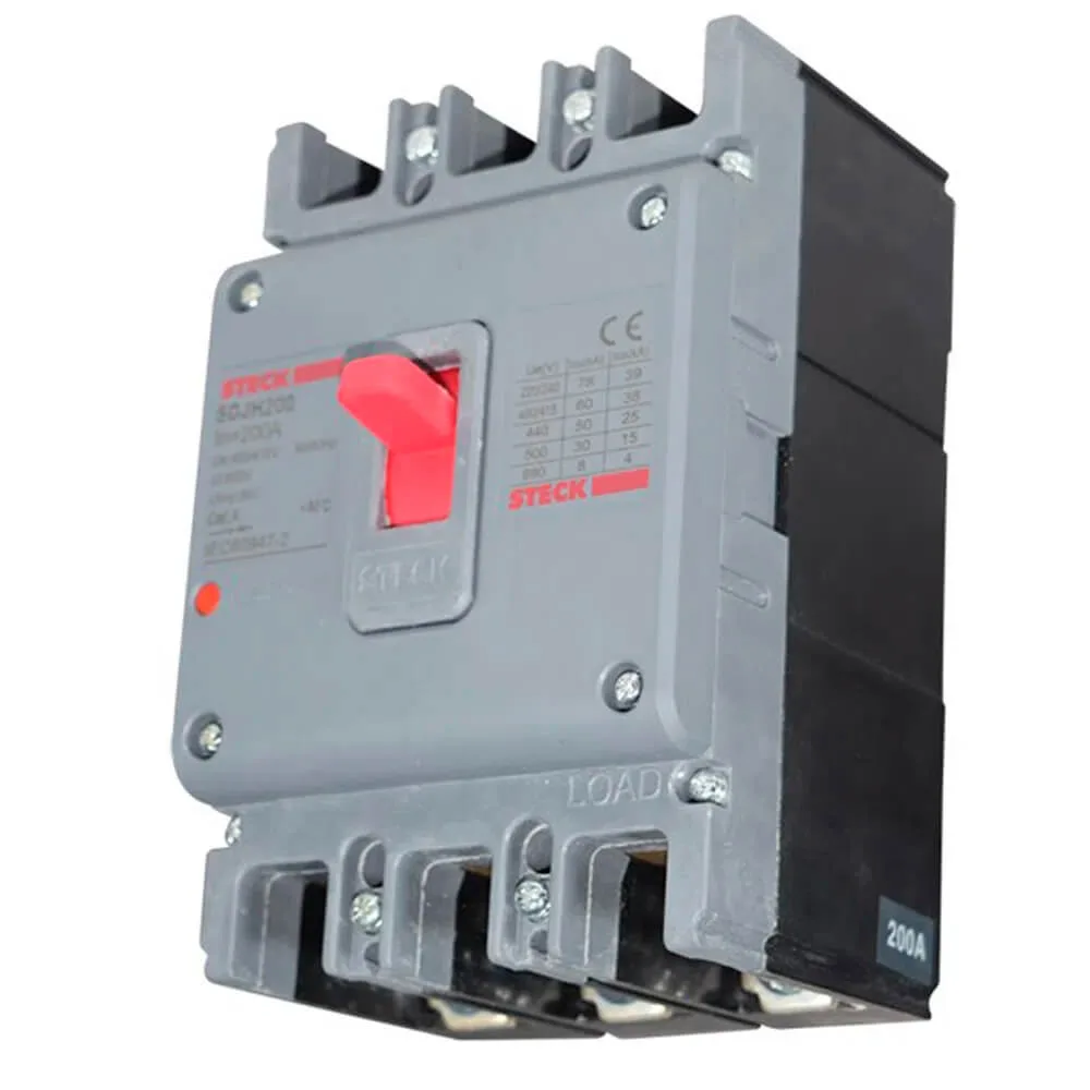 INTERRUPTOR TERMOMAGNÉTICO FIJO SDJH200 Asgard 3P 200A H Steck