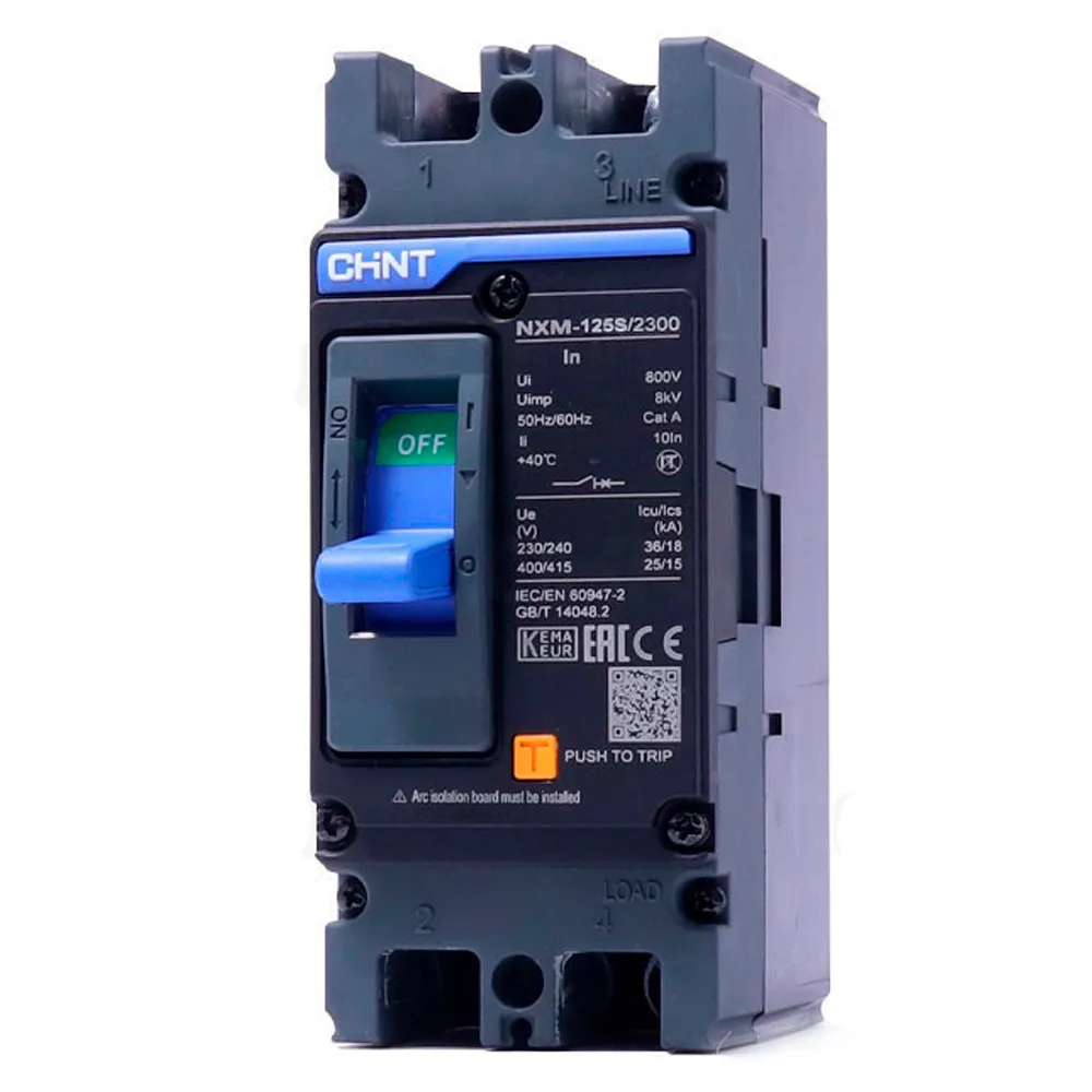 2P 80A INTERRUPTOR DE FUERZA FIJO NXM-125S/2300 (Negro) Chint