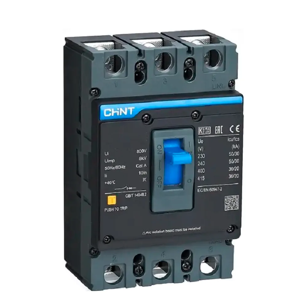 3P 125A INTERRUPTOR DE FUERZA FIJO NXM-125S/3300 Negro Chint