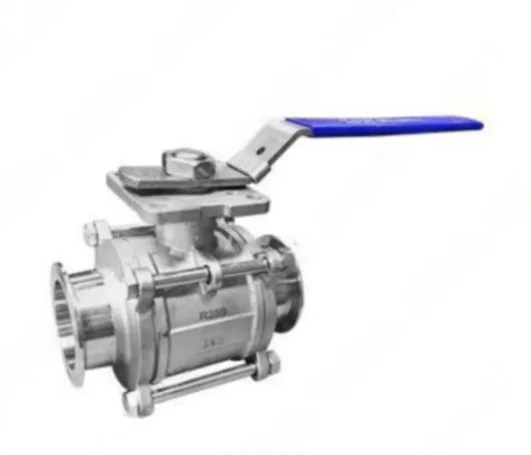 VÁLVULA ESFÉRICA SANITARIA 316 CLAMP 3 PIEZAS MONTAJE ACTUADOR ISO 5211