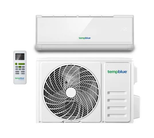 EQUIPO DE AIRE ACONDICIONADO SPLIT PARED CONVENCIONAL 24KBTU 220V/1F R410A F/S TEMP BLUE